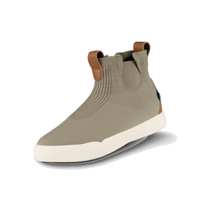 vessi_uk_mens_weekend_chelsea_olive_green_on_off_white.png Vessi Uk Men's Weekend Chelsea Olive Green On Off White - Image 1